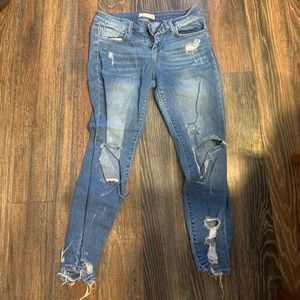 Distressed jeans